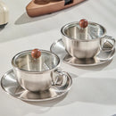 Premium Cup Set with Lid & Spoon