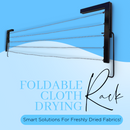 Space Saving Foldable Wall Mount Cloth Drying Stand ( 10M FREE ROPE )