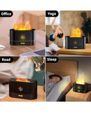 "Flame Humidifier with Aroma Diffuser & LED Light"