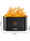 "Flame Humidifier with Aroma Diffuser & LED Light"