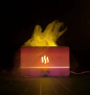 "Flame Humidifier with Aroma Diffuser & LED Light"